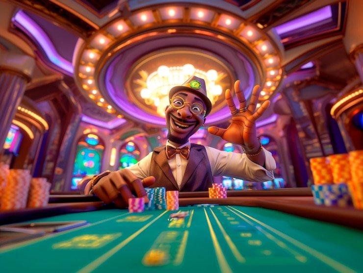 Interface permainan slot dengan fitur bonus dan statistik pemain